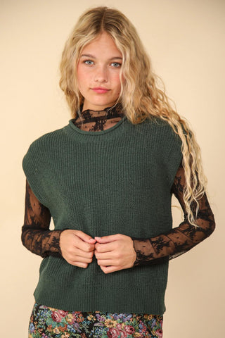 Claudia Sweater Vest - Forest