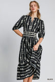 Bow Tie Print Maxi Dress