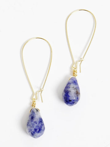 Ocean Blue Stone Earrings