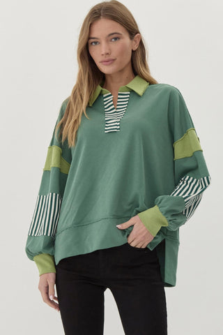 Cassidy Pullover Top - Green