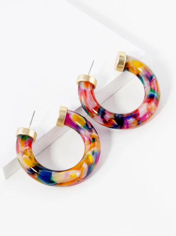 Chunky Riley Hoops -Multi