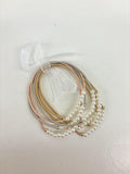 Spring Wire with Pearl Bead Stretch Bracelet