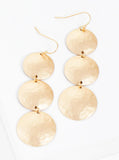 Textured Circle Drop Earrings