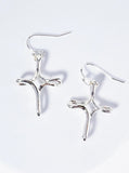 Wire Cross Earrings