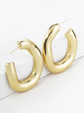 Night on the Town Hoop Earrings 18K