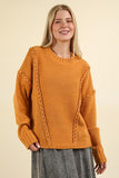 Chunky Braid Sweater - Camel