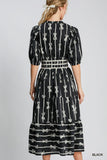 Bow Tie Print Maxi Dress