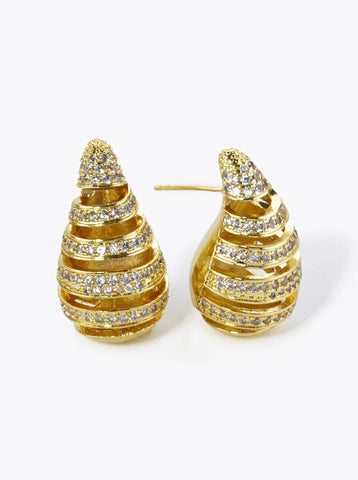 Sweet Honey Stud Earring 18K