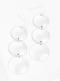 Textured Circle Drop Earrings